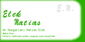 elek matias business card